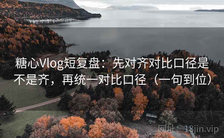 糖心Vlog短复盘:先对齐对比口径是不是齐,再统一对比口径(一句到位) 第1张 糖心Vlog短复盘:先对齐对比口径是不是齐,再统一对比口径(一句到位) 第1张